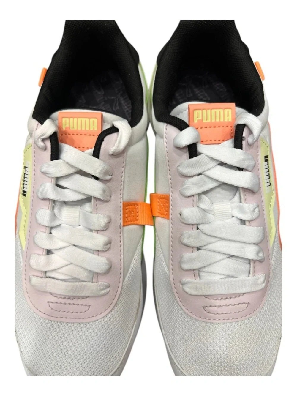 NWT’S Puma Future Rider Mis Lace Up Sneakers White and Orange SZ 9.5